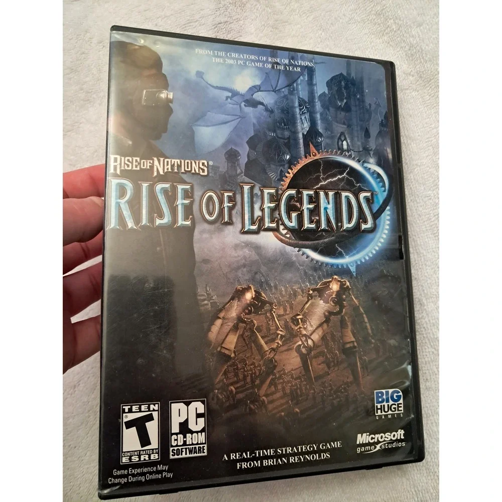 Rise of Nations Rise of Legends PC Game Microsoft 2006 Big Huge Games RTS 2-Disc